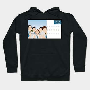 Calendar 2022 December with Korean Dramas Hoodie